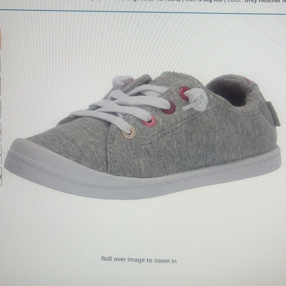 Brand New Roxy Girl’s Bayshore Slip on Sneaker Shoe Kids Size 3